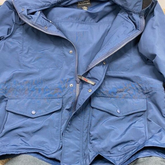 L.L. Bean‎ Mens Upland Windbreaker Jacket Blue- XL - Picture 6 of 10